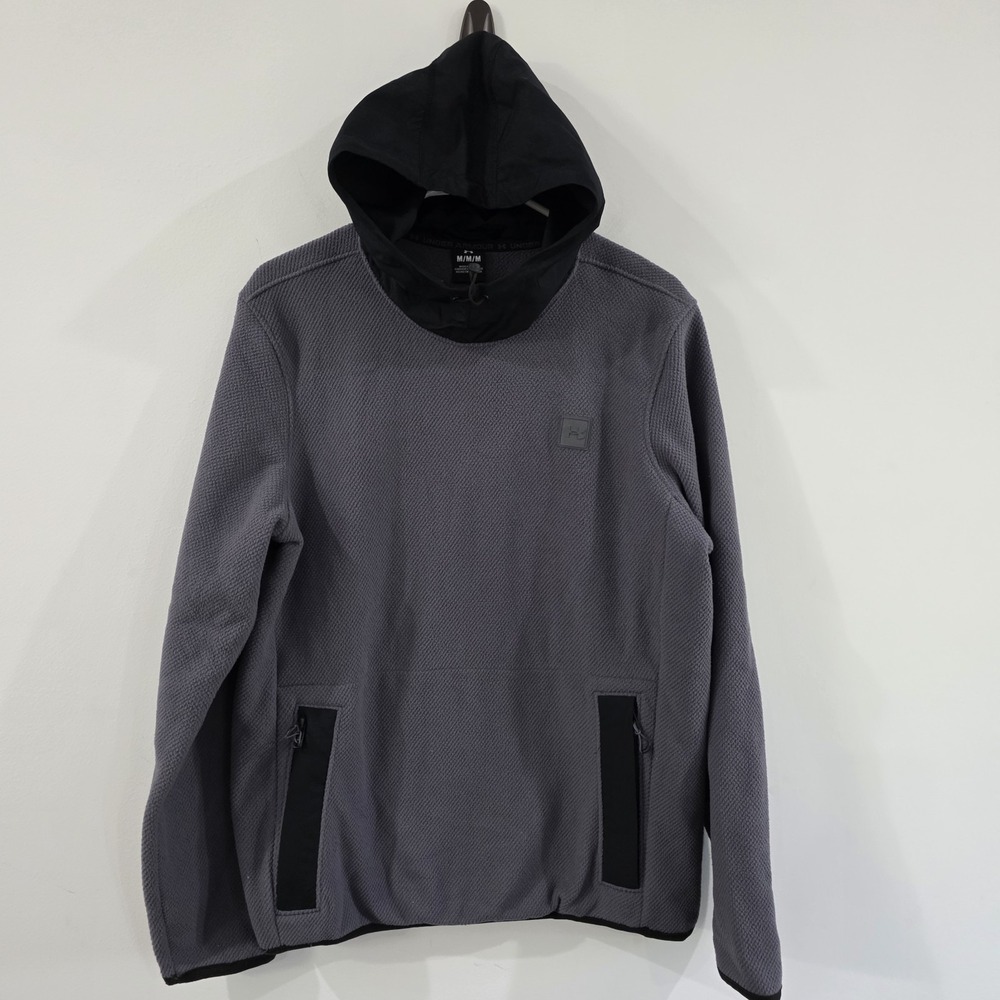 Under Armour Mens Hooded Jacket Size Medium Gray Heavyweight Athleisure